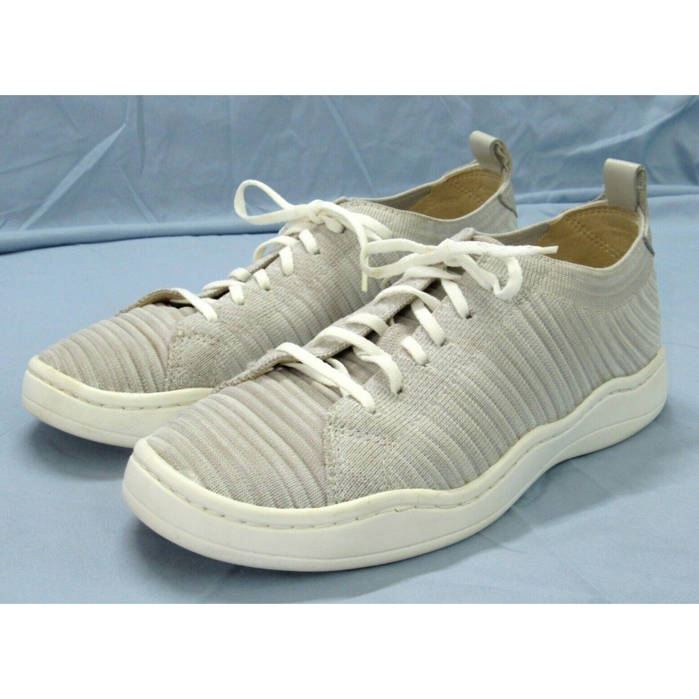 LUCKY BRAND Shannia WOMAN'S Gray Knit LACE-UP Low Top CASUAL Fashion Sneakers 6M - Picture 2 of 8